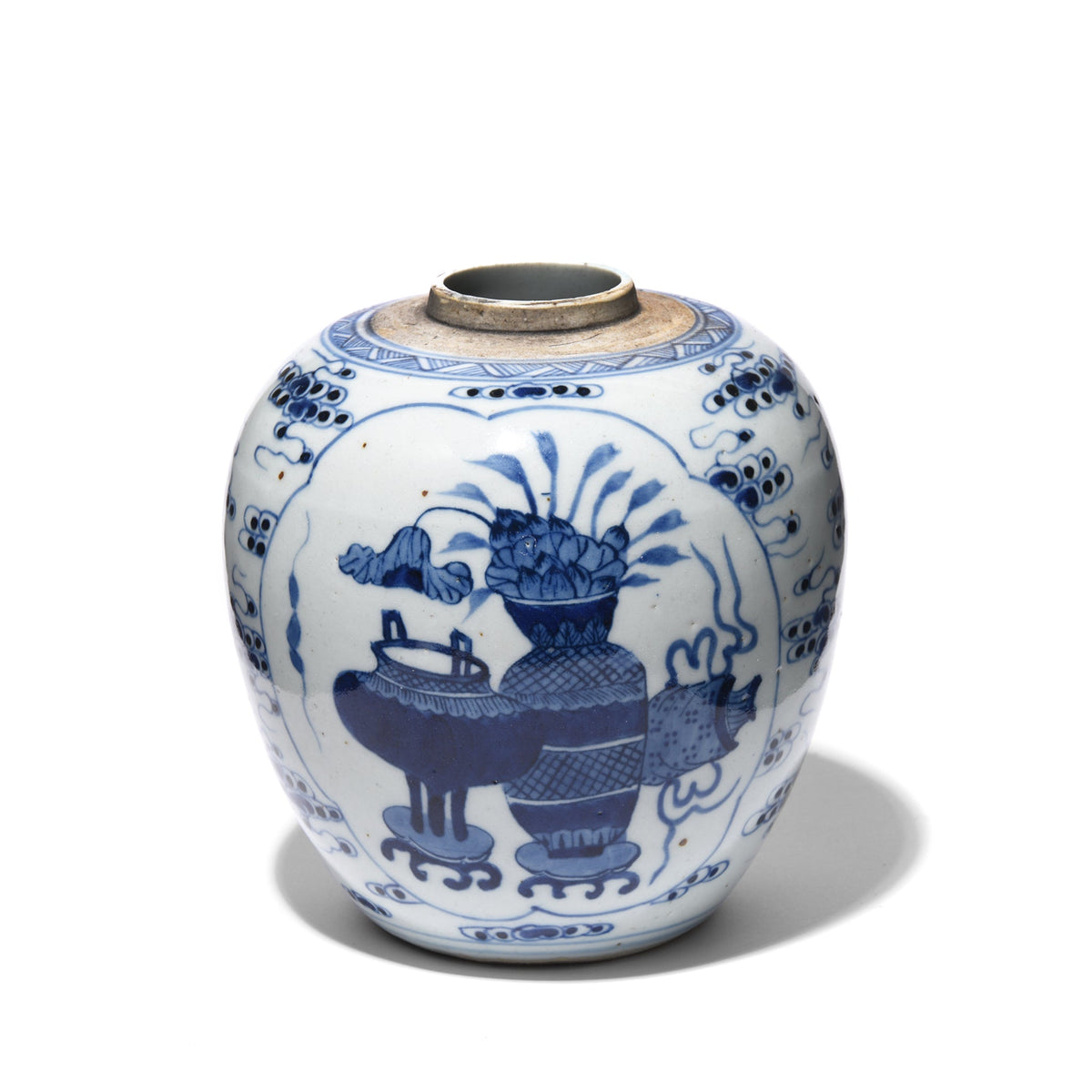 Blue & White Porcelain Ginger Jar - Scholarly Objects