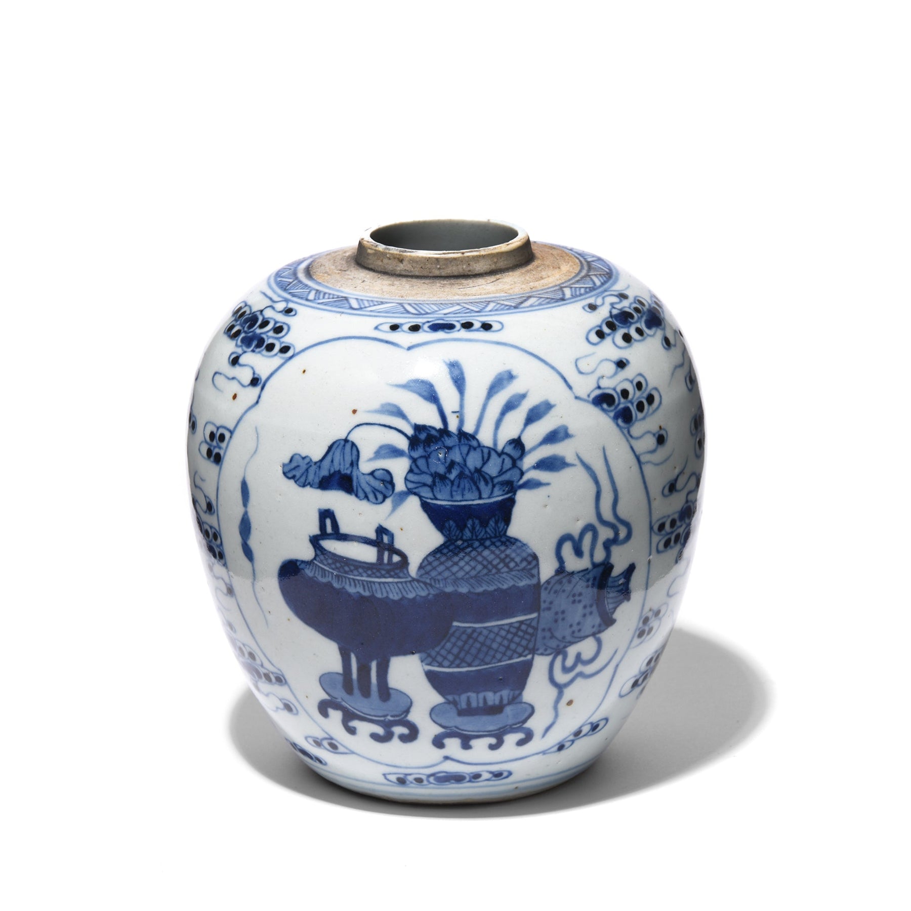 Blue & White Porcelain Ginger Jar - Scholarly Objects