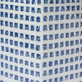 Blue & White Porcelain Hexagonal Tea Caddy Lamp