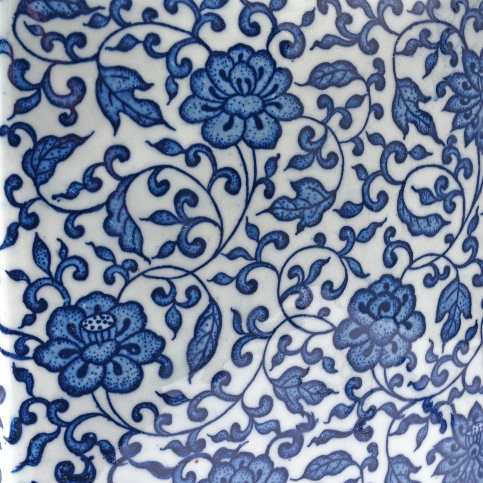 Blue & White Porcelain Tea Caddy Table Lamp