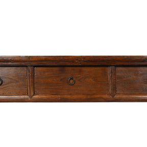 4 Drawer Elm Console Table From Shanxi - 19thC