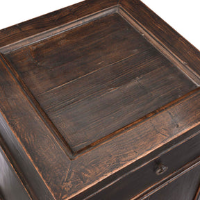 Black Lacquer Side Cabinet From Shanxi - 19thC