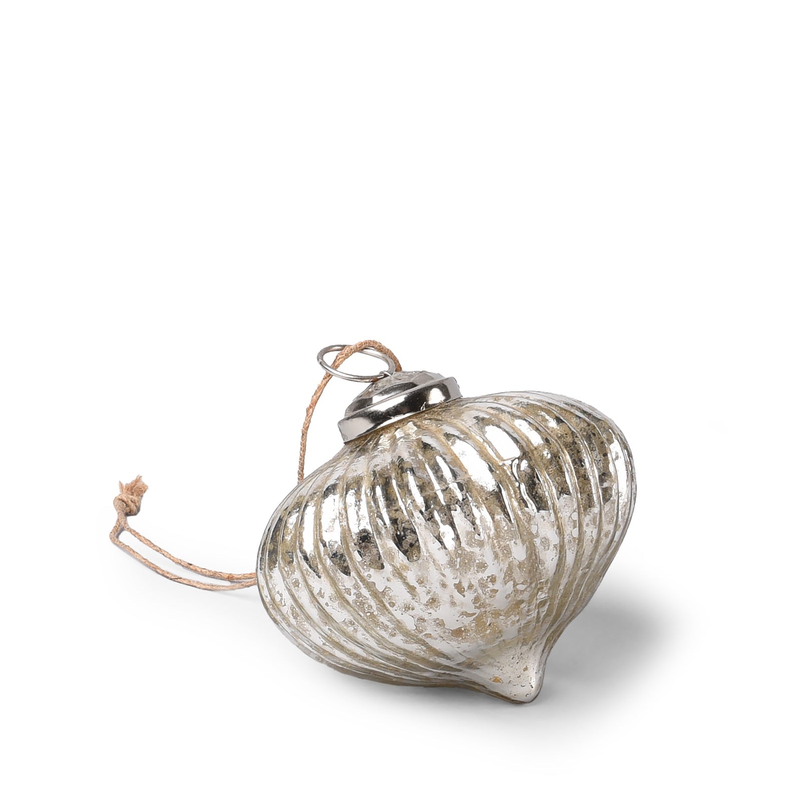 Antiqued Silver & Gold Christmas Baubles