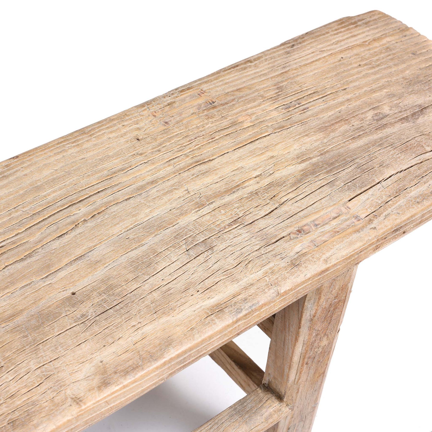 Long Elm Farmhouse Bench From Shandong - 19thC