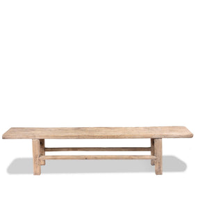 Long Elm Farmhouse Bench From Shandong - 19thC