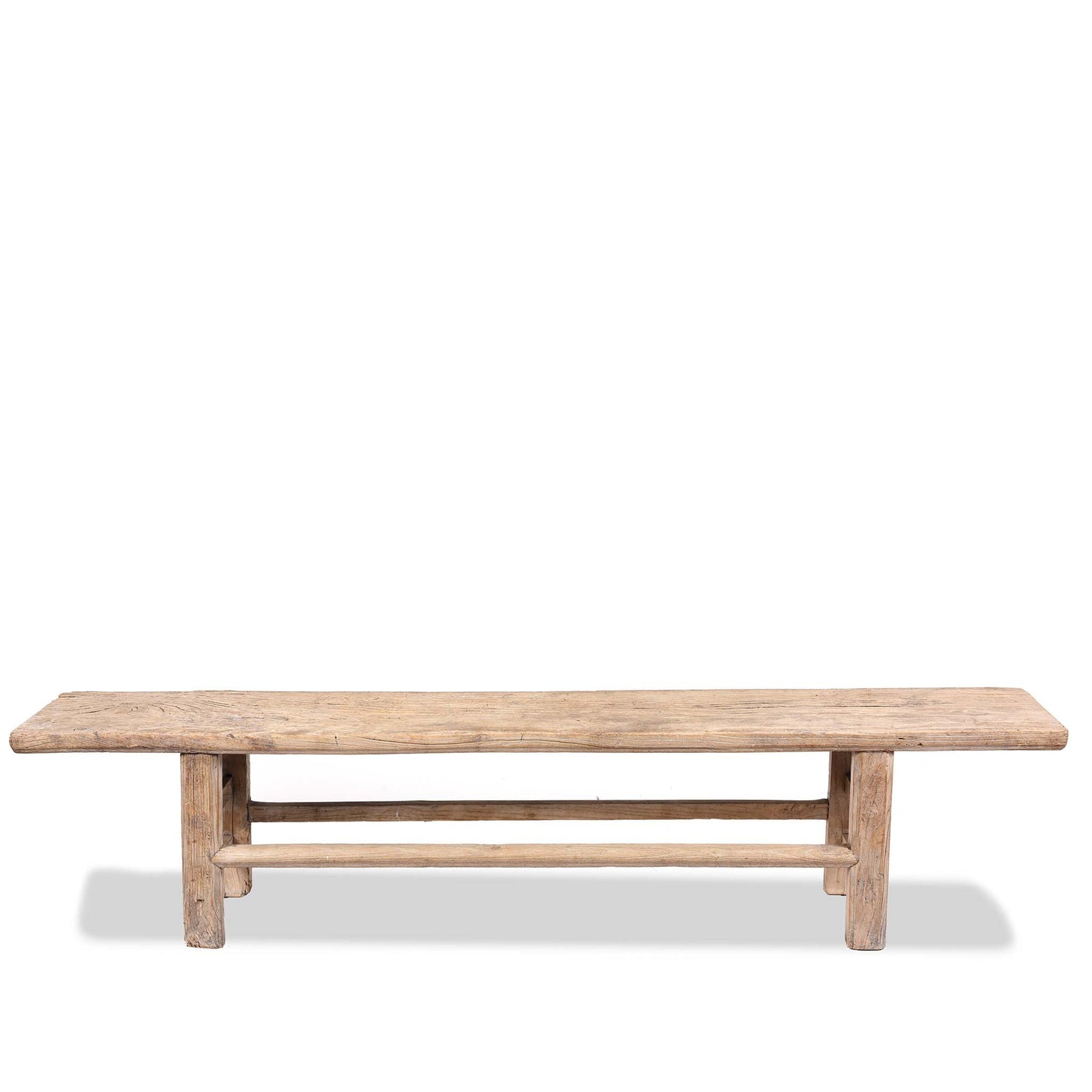 Long Elm Farmhouse Bench From Shandong - 19thC