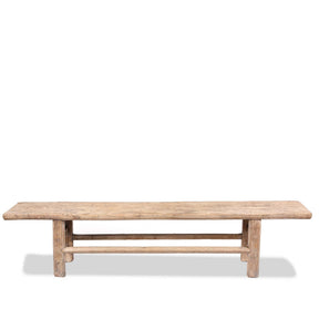 Long Elm Farmhouse Bench From Shandong - 19thC