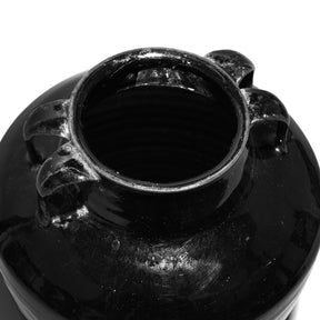 Vintage Black Glazed Earthenware Wine Jar From Shanxi