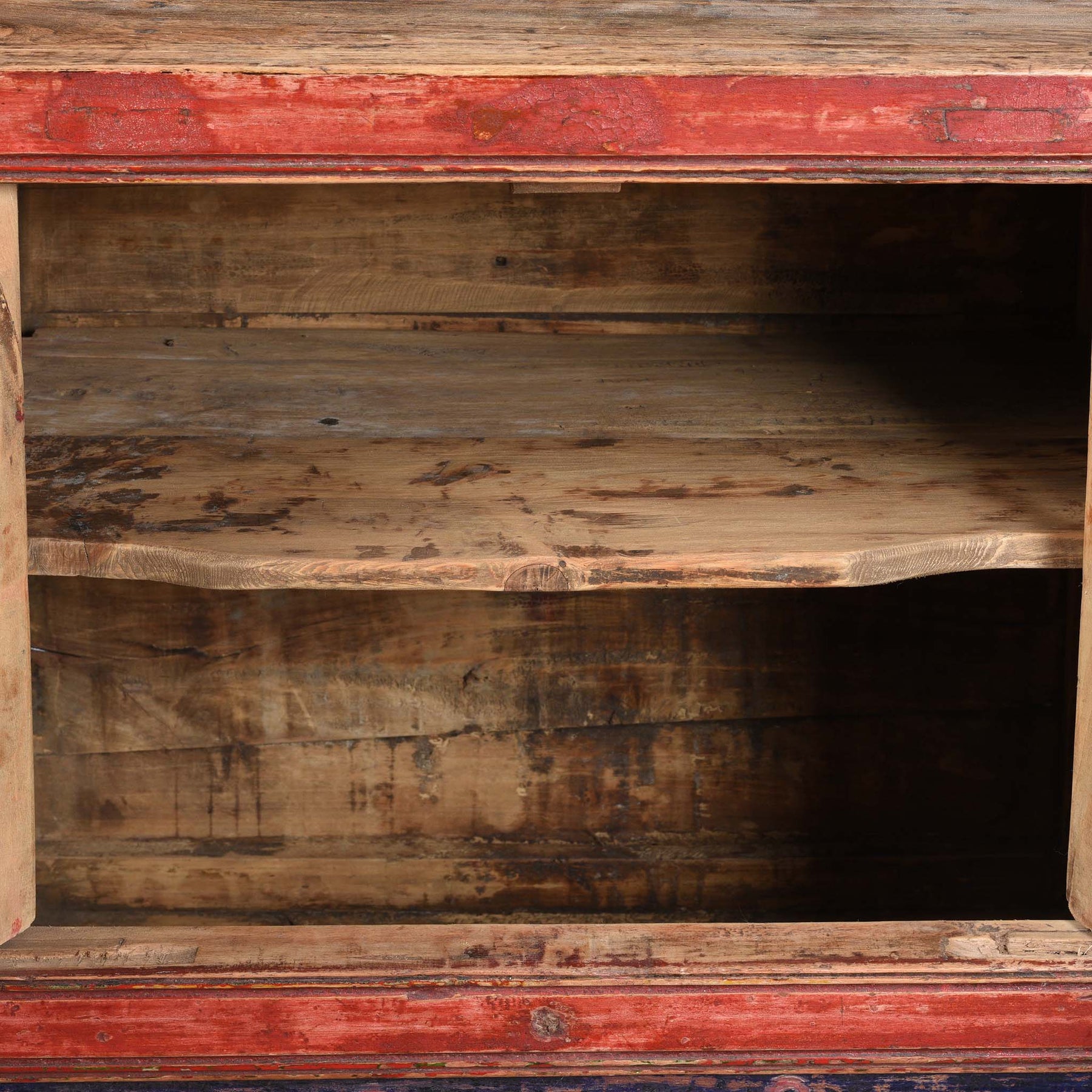 A Pair Of Painted Mongolian Side Cabinet - 19thC