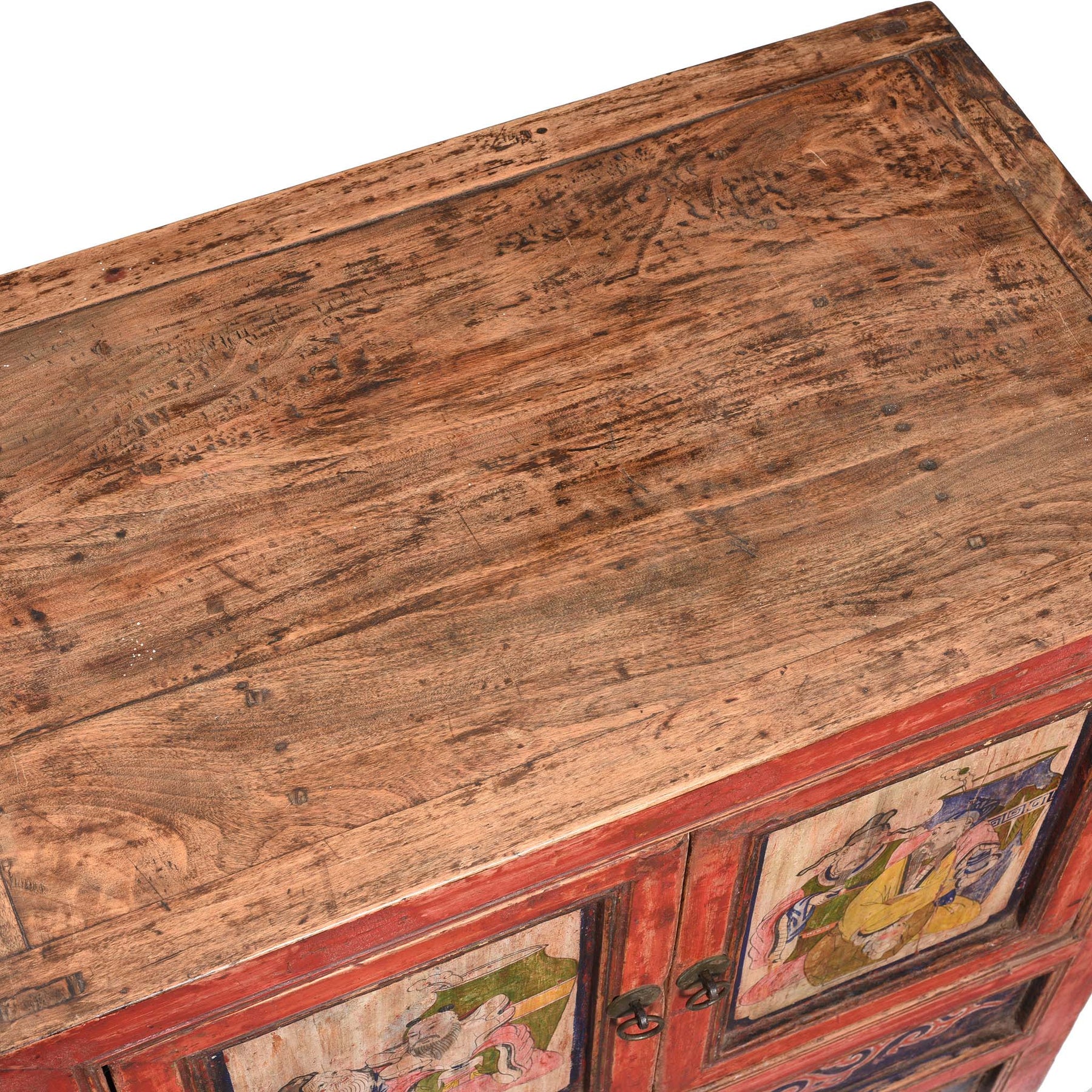 A Pair Of Painted Mongolian Side Cabinet - 19thC