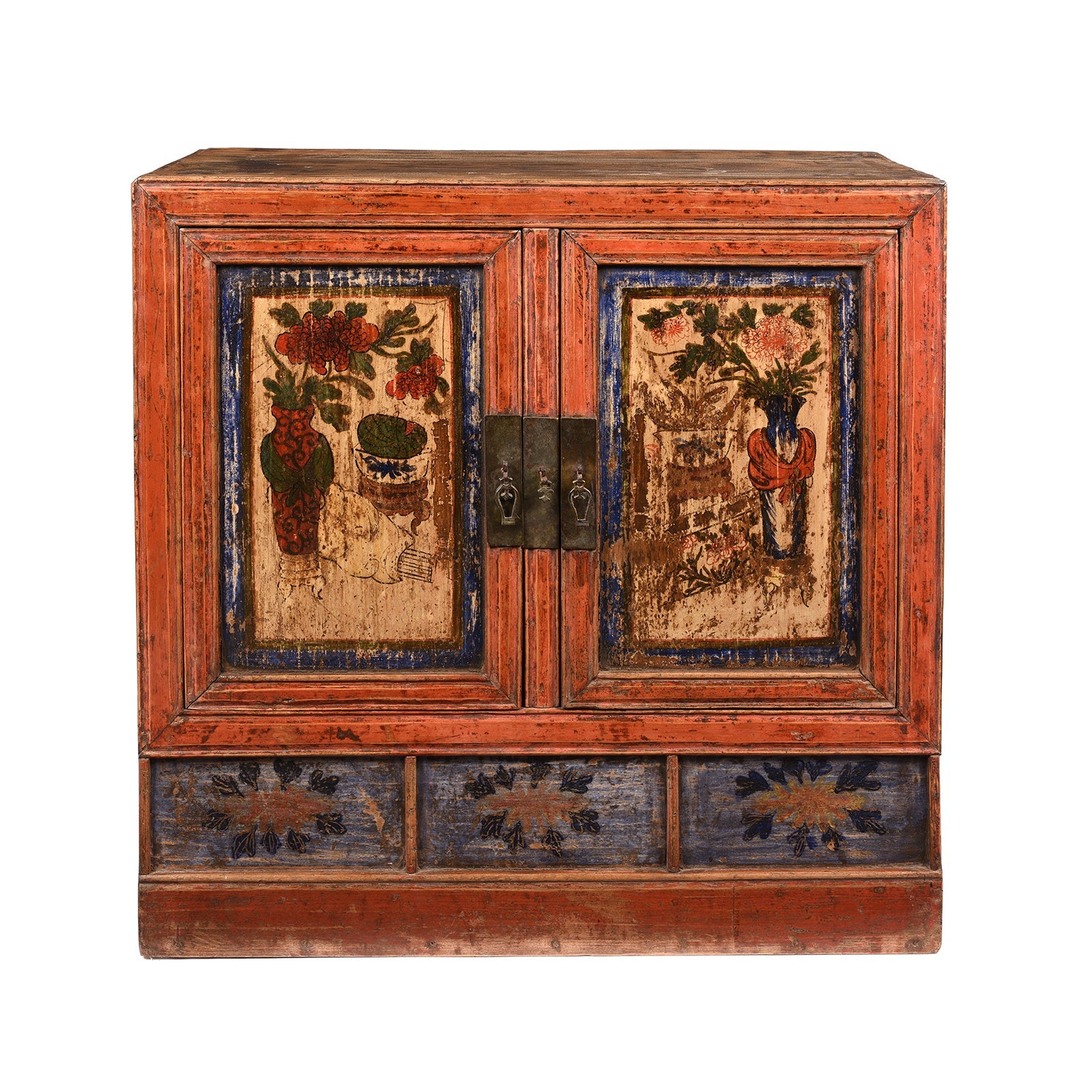 Painted Mongolian Book Cabinet - 19th Century