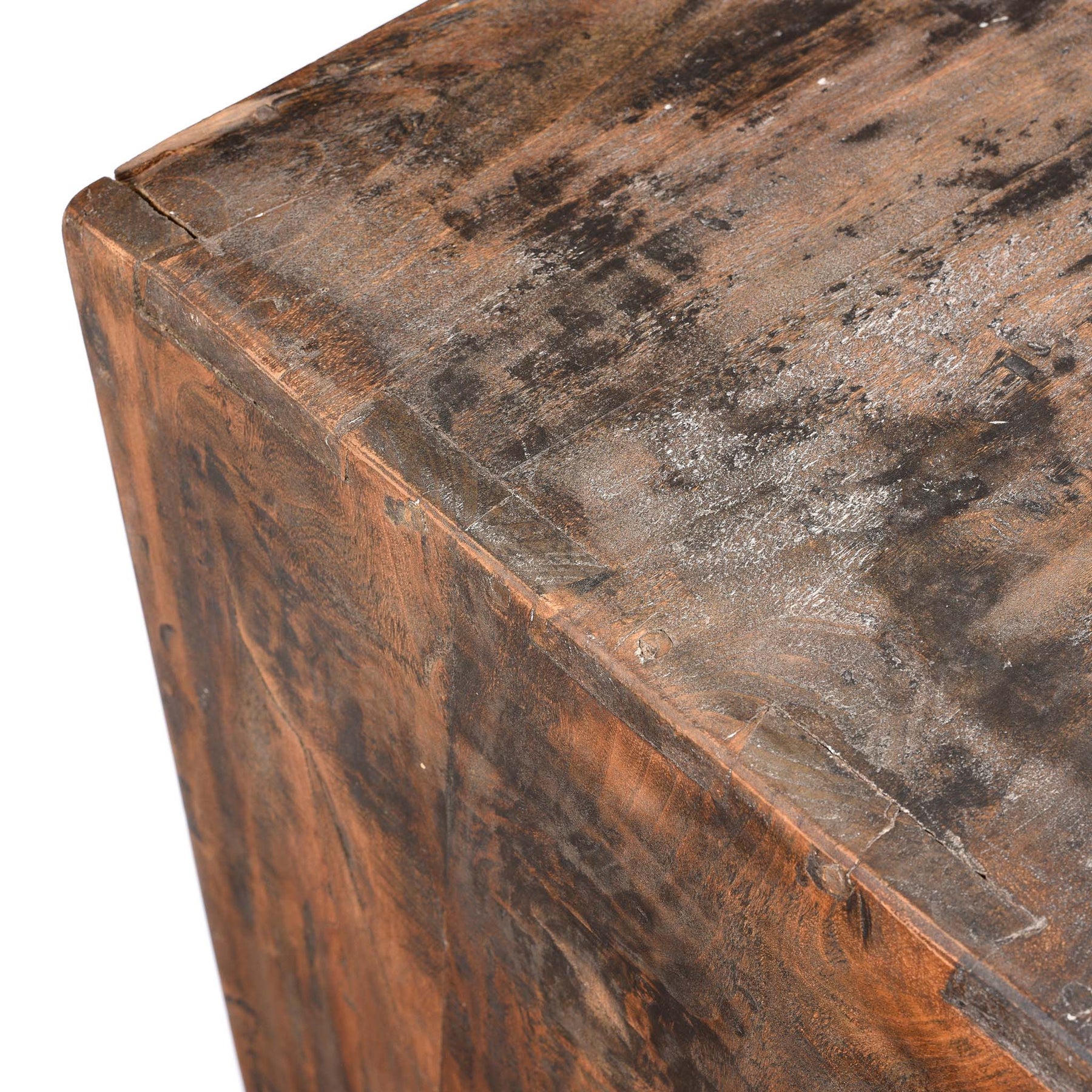 Painted Mongolian Book Cabinet Made From Elm - 19thC