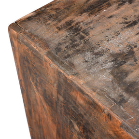 Painted Mongolian Book Cabinet Made From Elm - 19thC