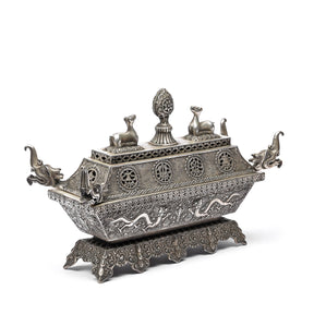 Tibetan Silver Incense Burner & Cover
