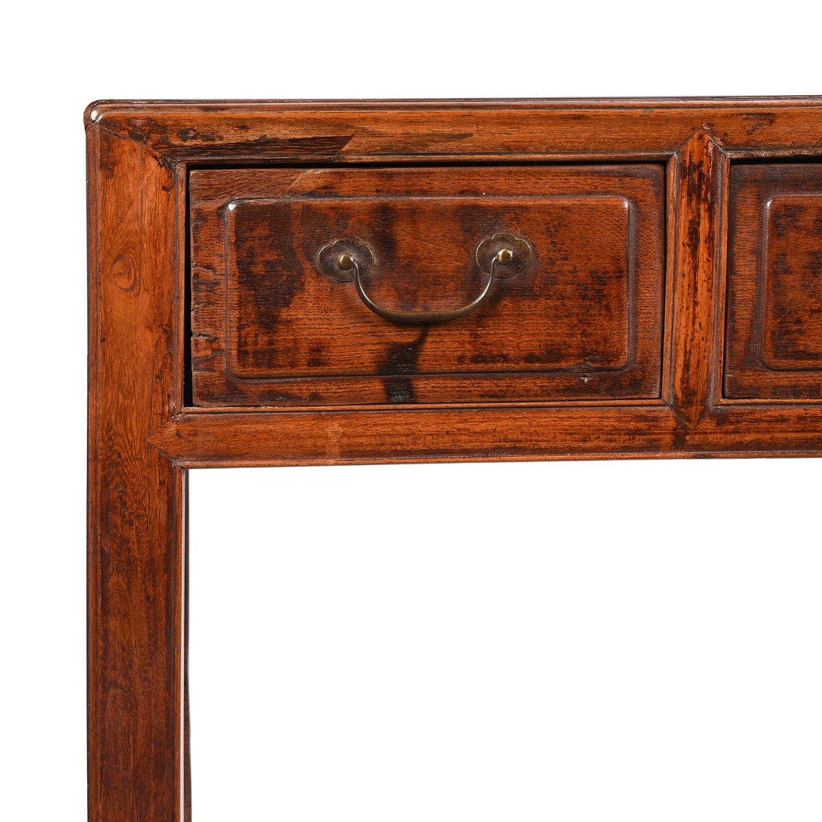 3 Drawer Red Elm Desk From Shanxi - 19thC
