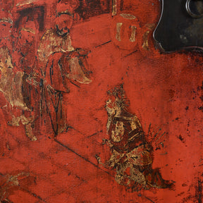 Chinese Red Lacquer Wedding Cabinet - 19th Century