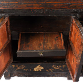 Black Lacquer Sideboard From Shanxi - Early 19th Century