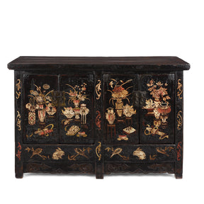 Black Lacquer Sideboard From Shanxi - Early 19th Century