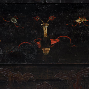 Chinese Black Lacquer Wedding Cabinet -  Early 19thC