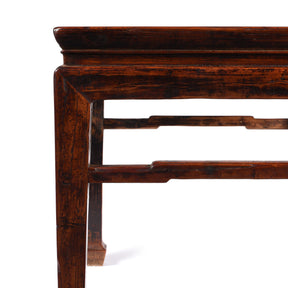 Chinese Elm Square Side Table - 19thC