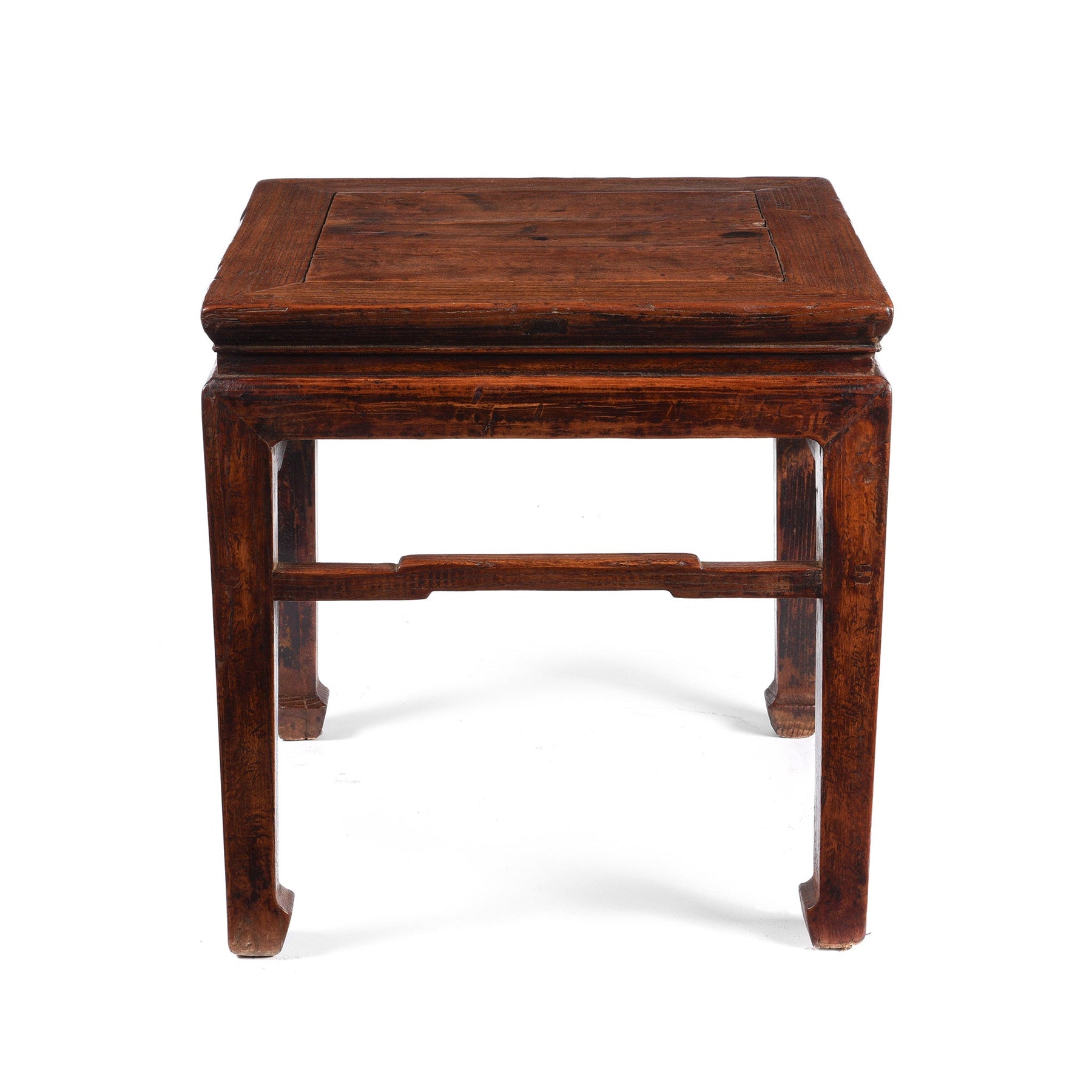 Chinese Elm Square Side Table - 19thC
