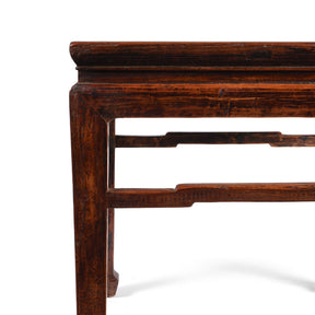 Chinese Elm Square Side Table - 19thC