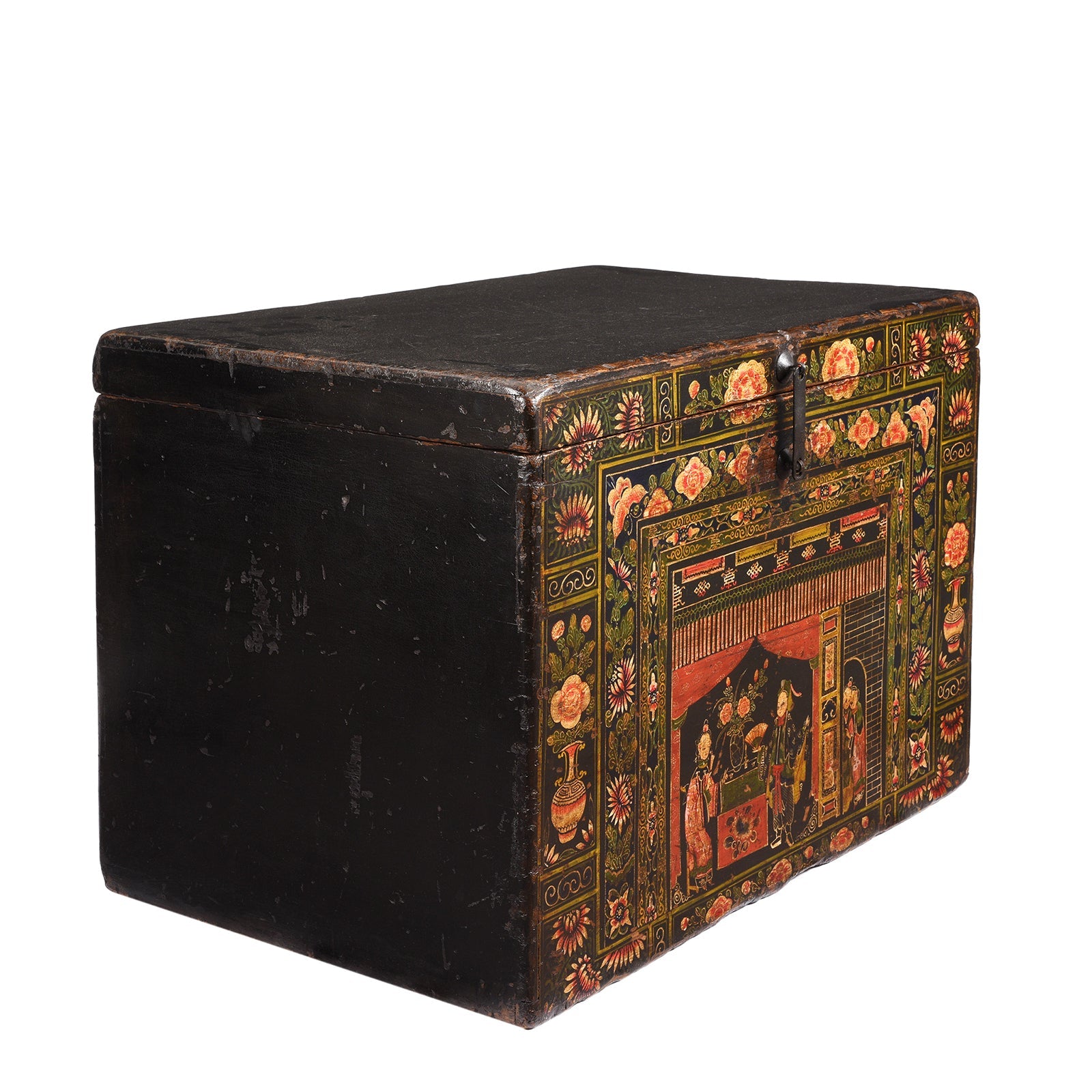 Painted Opera Chest From Shanxi - 19thC