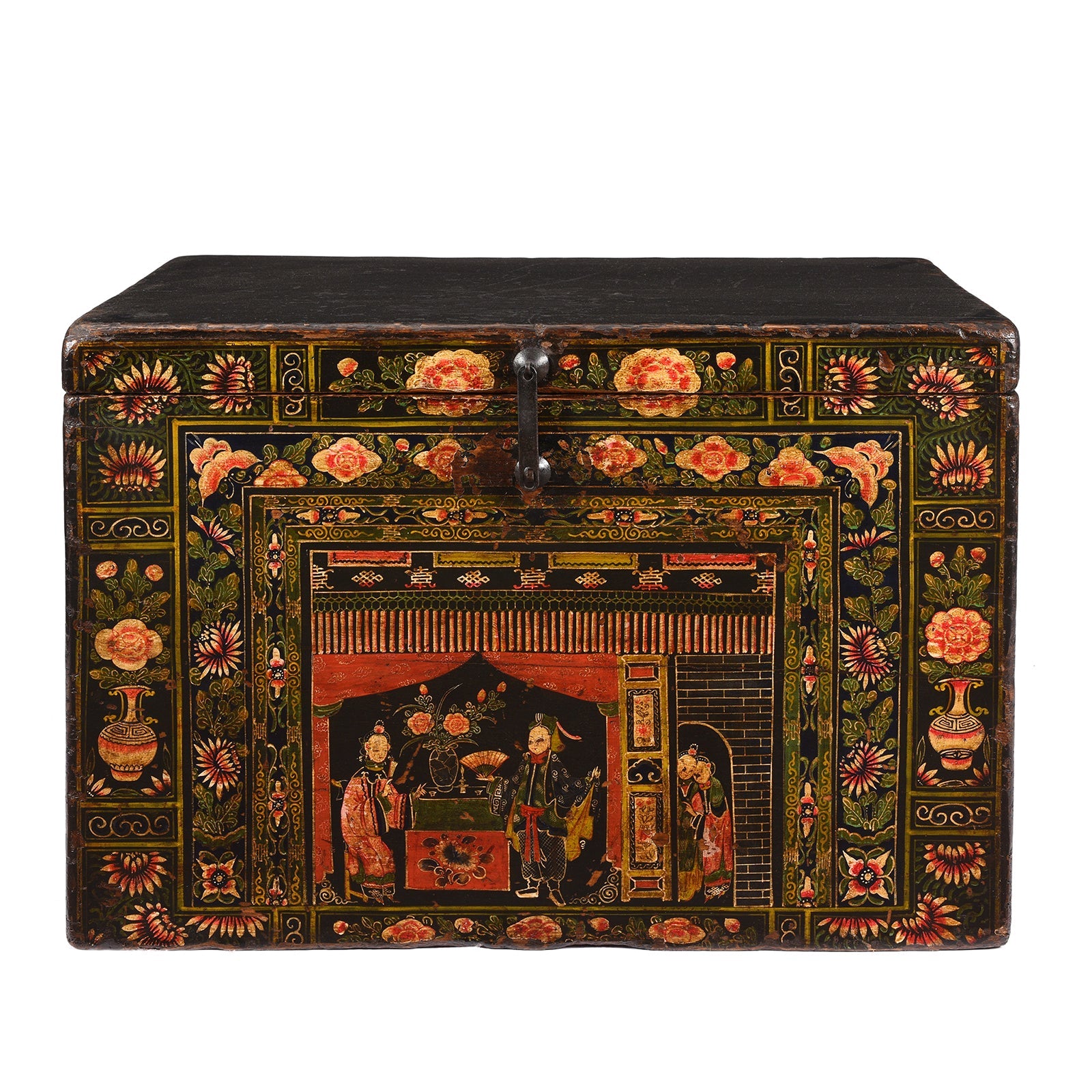 Painted Opera Chest From Shanxi - 19thC