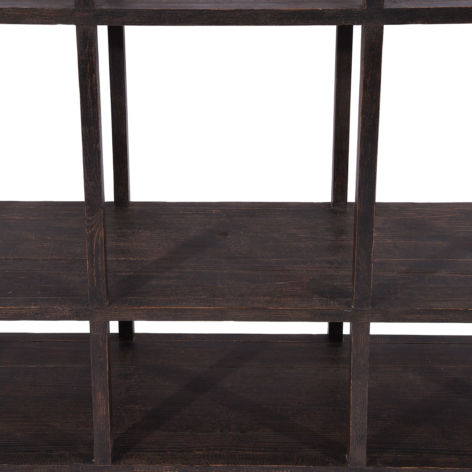 Black Painted Shelving Unit from Reclaimed Pine