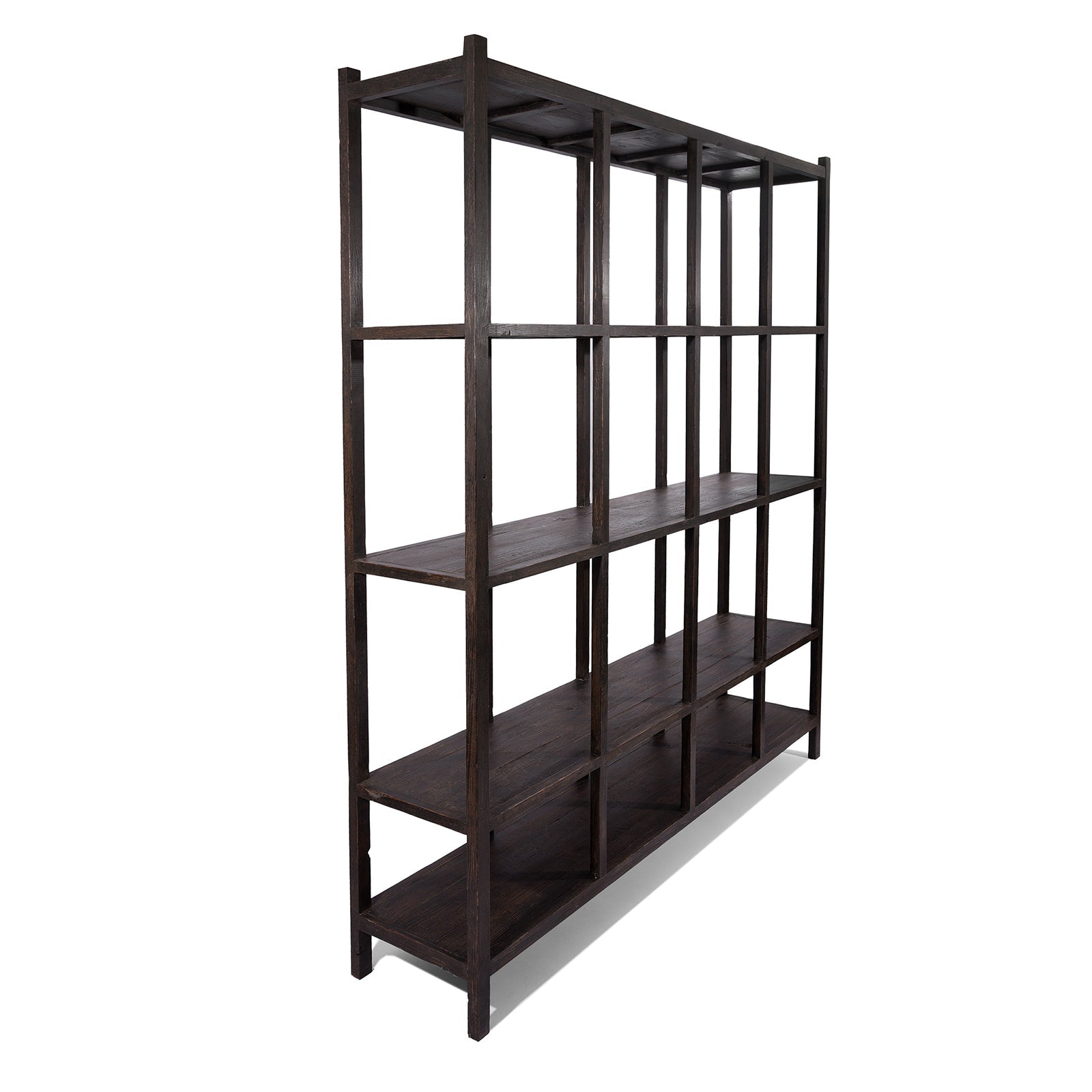 Black Painted Shelving Unit from Reclaimed Pine