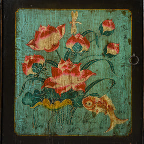 Painted Sideboard From Mongolia - Ca 1930's