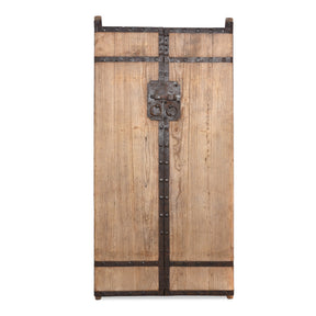 Iron Bound Elm Doors From Shanxi Province - 19th Century