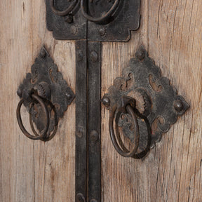 Iron Bound Elm Doors From Shanxi Province - 19thC