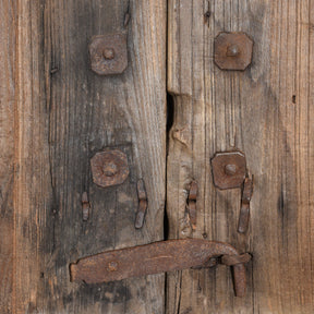 Iron Bound Elm Doors From Shanxi Province - 19thC
