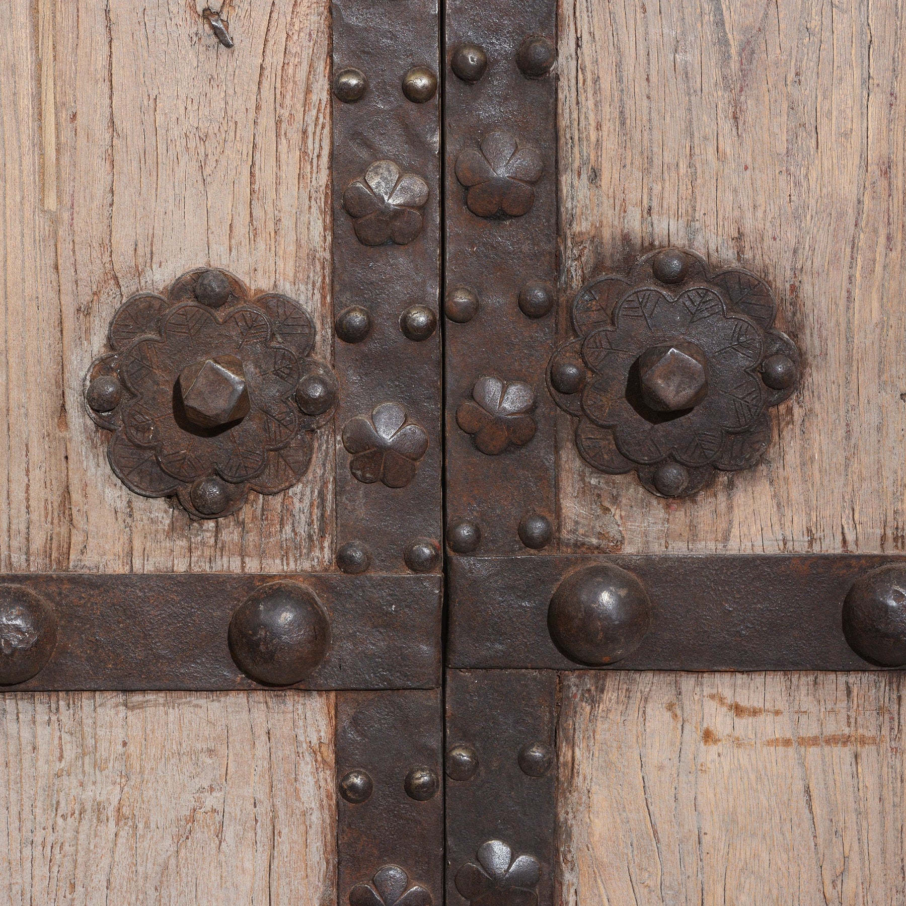Iron Bound Elm Doors From Shanxi Province - 19thC