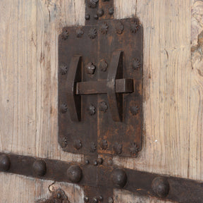 Iron Bound Elm Doors From Shanxi Province - 19thC