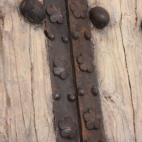 Iron Bound Elm Doors From Shanxi Province - 19thC