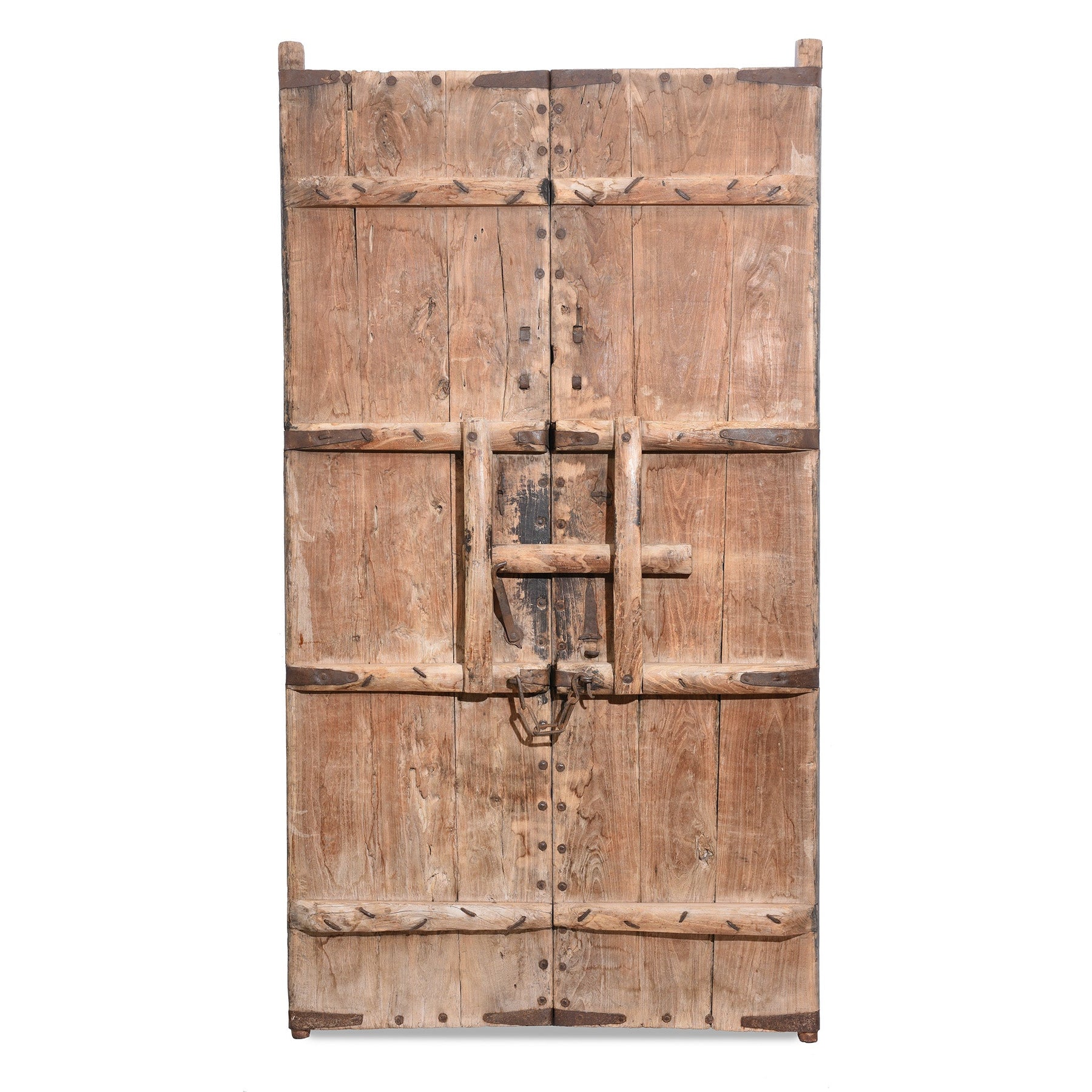 Iron Bound Elm Doors From Shanxi Province - 19thC