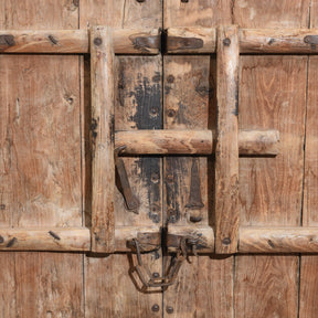 Iron Bound Elm Doors From Shanxi Province - 19thC