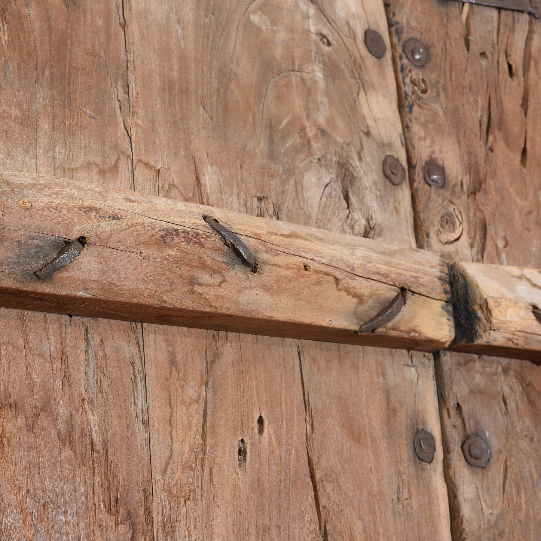 Iron Bound Elm Doors From Shanxi Province - 19thC
