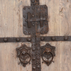 Iron Bound Elm Doors From Shanxi Province - 19thC