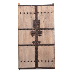 Iron Bound Elm Doors From Shanxi Province - 19thC