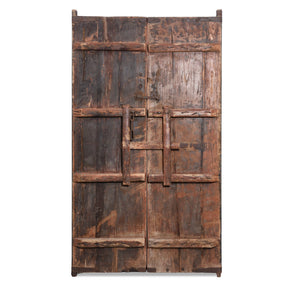 Iron Bound Elm Doors From Shanxi Province - 19thC