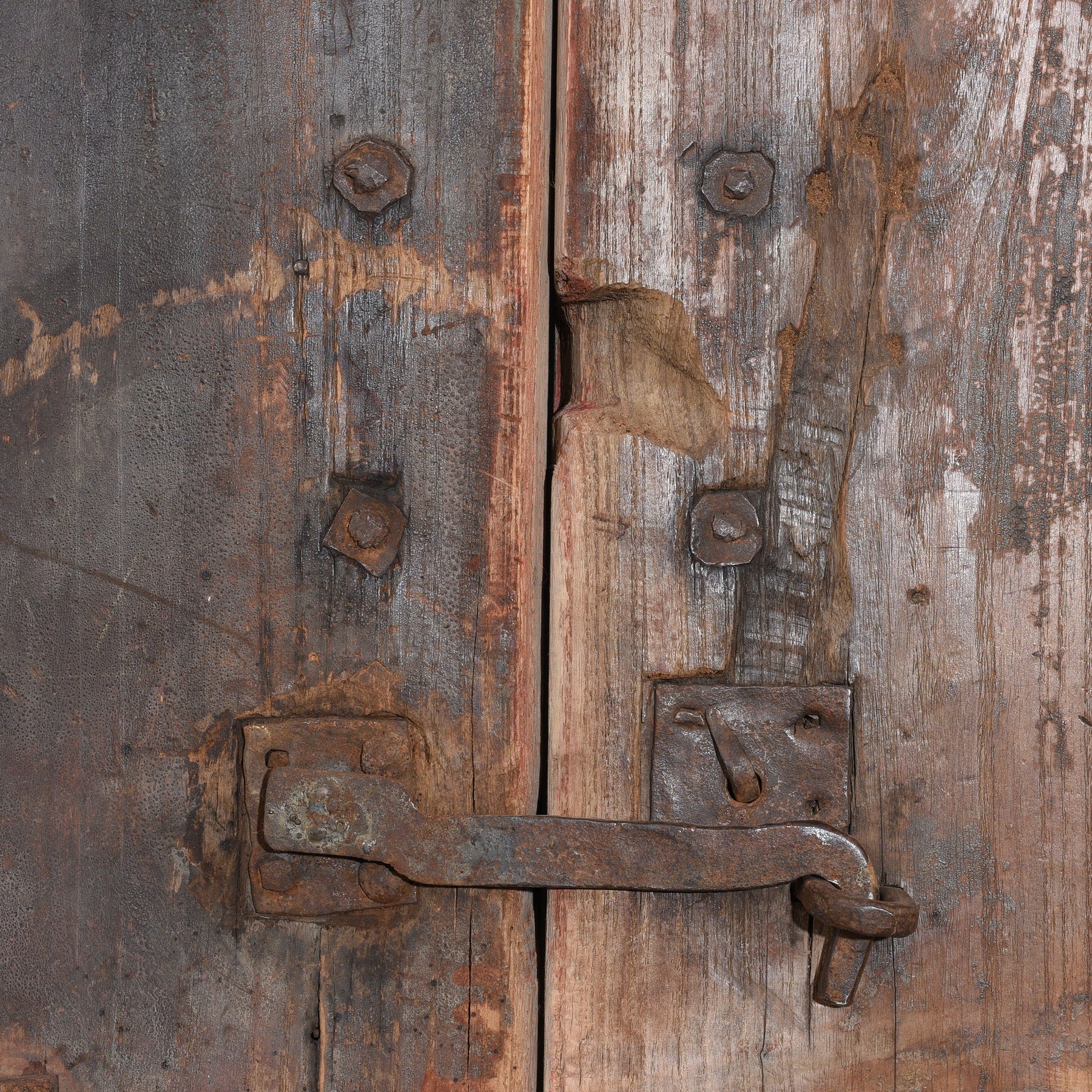 Iron Bound Elm Doors From Shanxi Province - 19thC