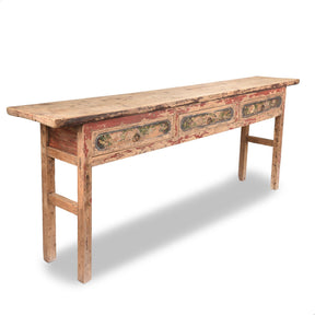 Painted Altar Table From Mongolia - 19thC