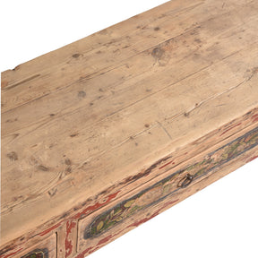Painted Altar Table From Mongolia - 19thC