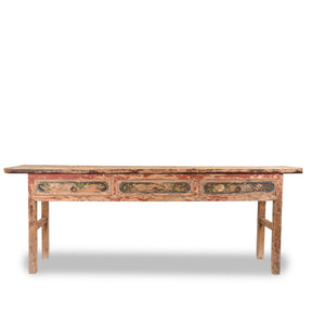 Painted Altar Table From Mongolia - 19thC