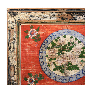 2 Door Painted Mongolian Sideboard - Ca 1920