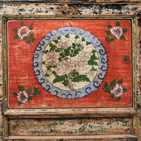 2 Door Painted Mongolian Sideboard - Ca 1920