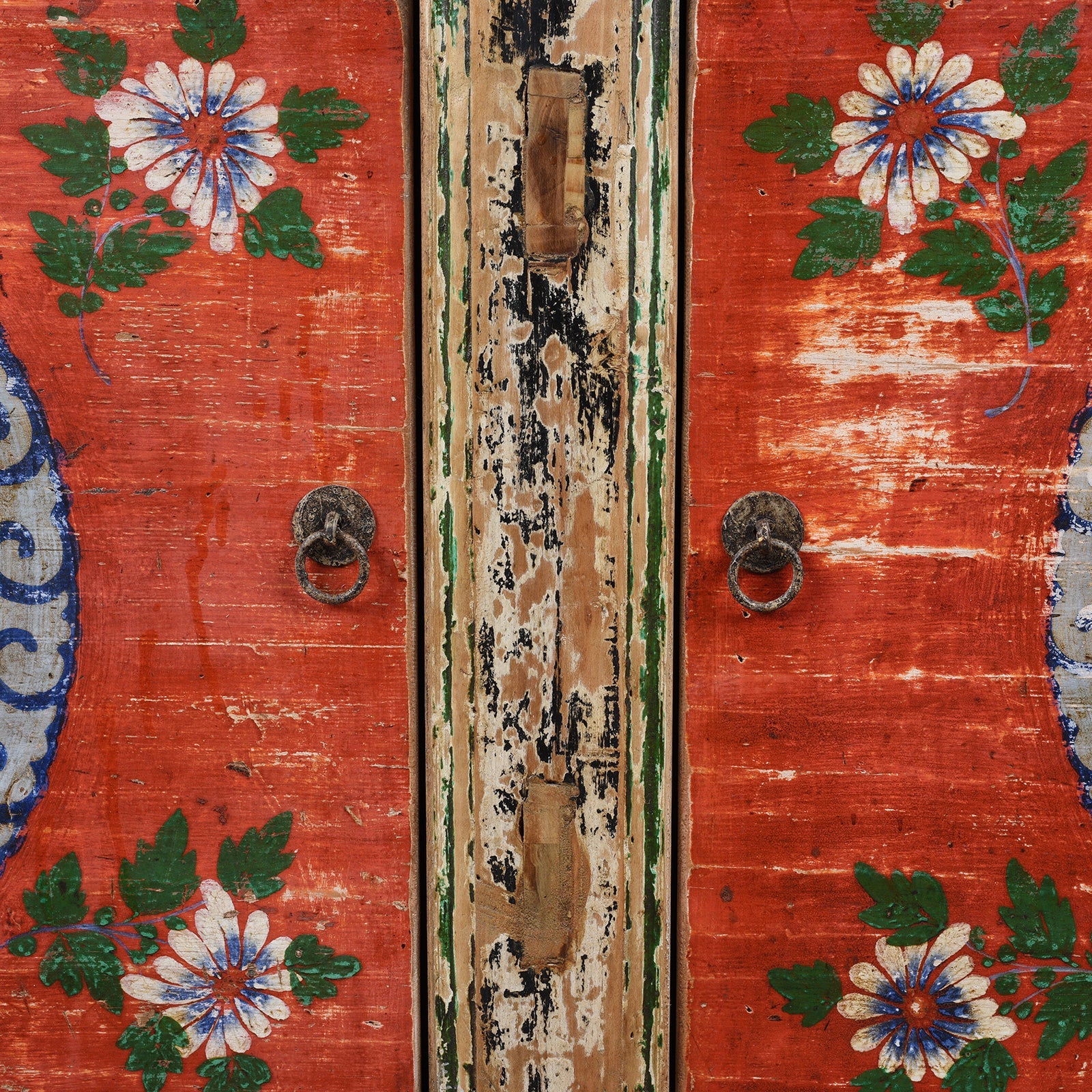 2 Door Painted Mongolian Sideboard - Ca 1920